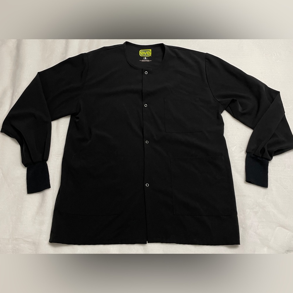 ave Medline scrubs: Unisex black jacket. Size: S
